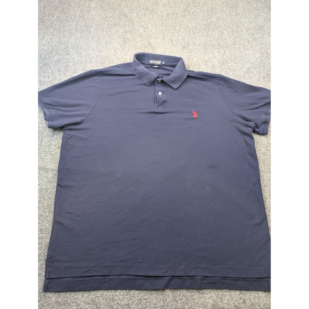 U.S. Polo Assn. Polo Shirt Mens 3XL Blue Performance Pique Logo Casual